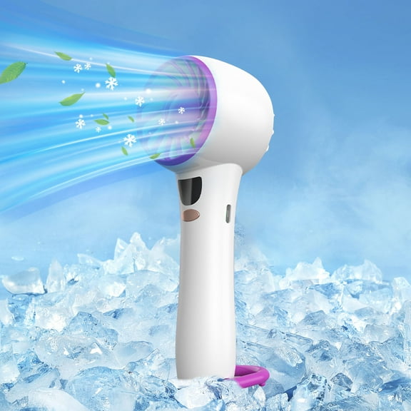 3-in-1 Mini Handheld Misting Fan, Portable Desktop Air Cooler & Humidifier, USB Rechargeable High-Speed Spray Fan with 3 Speeds, Quiet Personal Conditioning Fan for Office, Travel & Camping