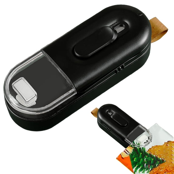 3-in-1 Mini Heat Bag Sealer, Built-in Rebound Cutter & Transparent Sealing End, Portable Airtight Resealer for Chips, Snacks & Food Storage, No Preheating Needed, 1 Pcs, 3.94x1.52x1.46"