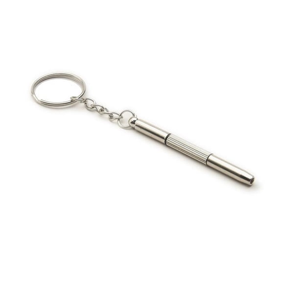 3 in 1 Mini Screwdriver with Keyring for Eyeglasses Sunglasses Watch Phone Repair Flat Head Cross Star Nut Driver