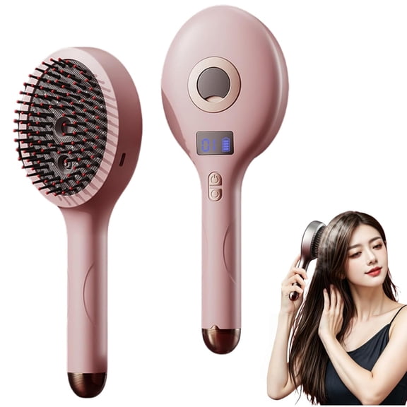 3-in-1 Mist Massage Hair Brush,Red Light Root Care,LCD Screen,For Daily Hair Care