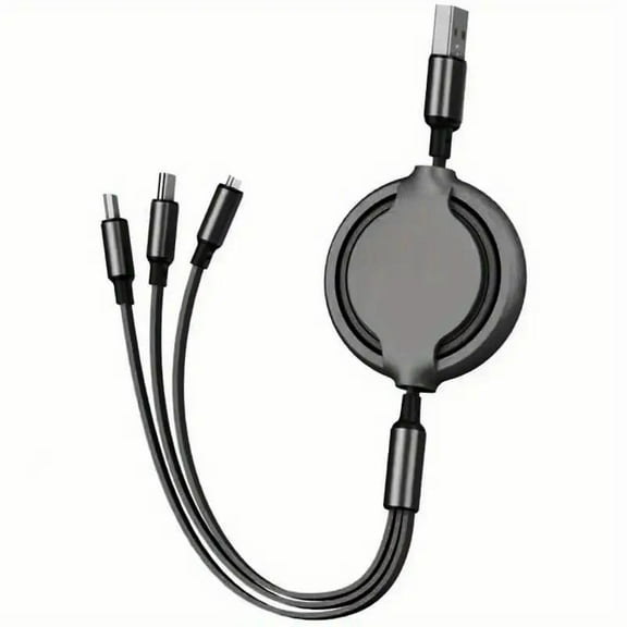 3-in-1 Mobile Phone Data Cable: Free Interface Switching, Convenient for Multi-Device Charging