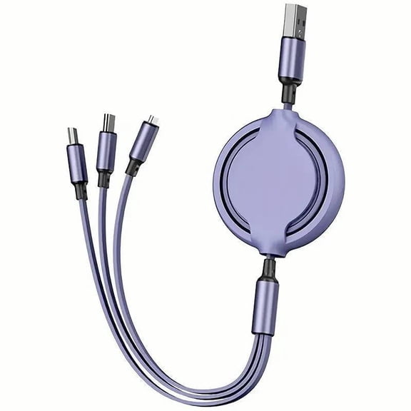 3-in-1 Mobile Phone Data Cable: Free Interface Switching, Convenient for Multi-Device Charging