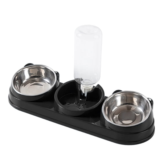 3 in 1 Multi-Function Pet Feeder with Automatic Waterer Detachable Bowls for Wet And Dry Food Suitable for Cats Dogs Rabbits