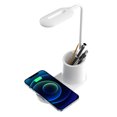thumbnail image 1 of 3-in-1 Multi-Function Table Lamp, LED Desk Lamp with 15W Wireless Charger & Pen Holder, 3 Brightness Levels, Touch Control, Flexible Gooseneck, Eye-Caring Energy-Saving, for Home Office Study, 1 of 9