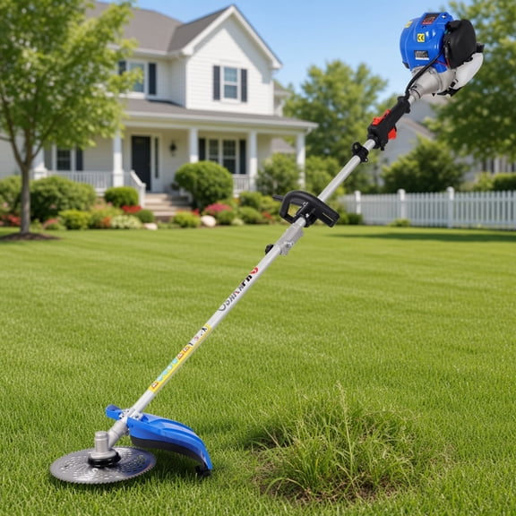 3 in 1 Multi-Functional Trimming Tool with 38CC 4 Stroke Engine, String Trimmer and Metal Blade, EPA Compliant, Blue