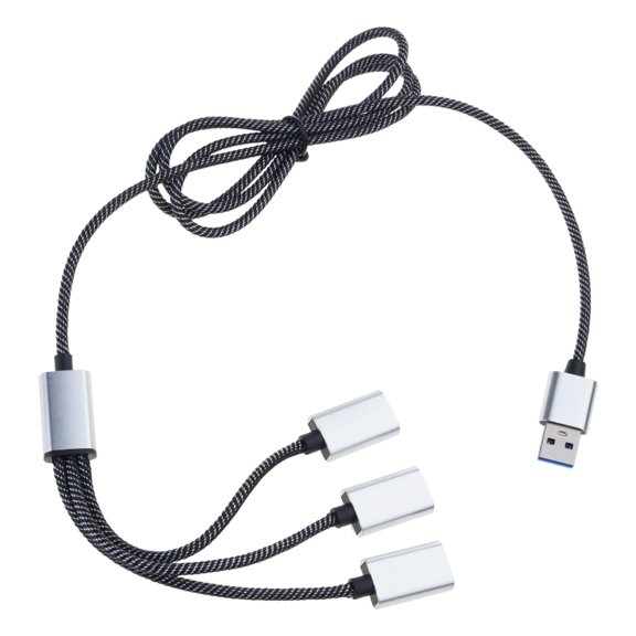 3 in 1 Multi USB Port Extender Data Charger Split Adapter for Laptop