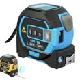 thumbnail image 1 of 3-in-1 Multi-functional Measuring Tape with Laser Level Crosshair and LED Display, Digital Measuring Tape  with Cross Line, AutoLock, Measure Area, Volume, Pythagorean, 1 of 6