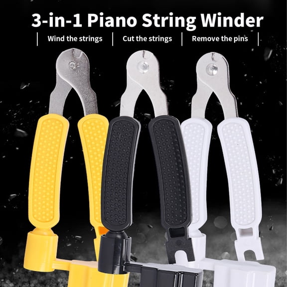 3 in 1 Multifunction Guitar String Winder, Cutter & Bridge Pin Puller Tool - Restringing Kit for Electric/Acoustic Guitars, B-ass, Ukulele,3 Pack