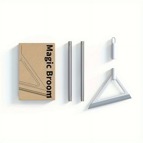 3-in-1 Multi-Purpose Magic Broom – Flexible TPR Sweeper with Squeegee & Scraper for Hair, Dust, Spills & Debris, Ideal for Home & Office Cleaning