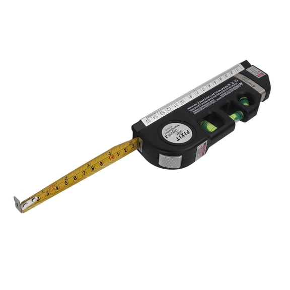3-in-1 Multifunctional Laser Level Tool with 8ft Cross Line Measure Tape Ruler 9.5 inches / 24.1 cm High Precision Alignment Leveling Instrument for Home Decoration