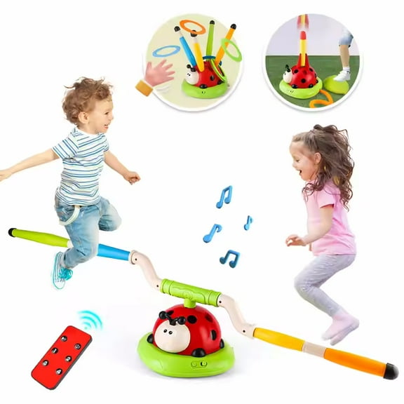 3-in-1 Musical Jump Toys with Remote Control, Jump Rope & Flying Disc - Outdoor Toys for Ages 3-8