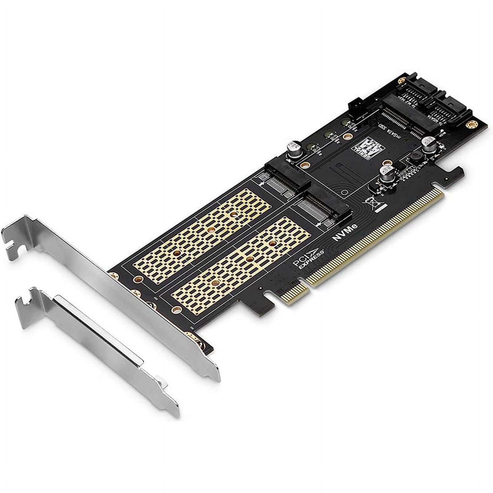 3 in 1 NGFF and MSATA SSD Adapter Card,M.2 NVME to PCIE/M.2 SATA SSD to