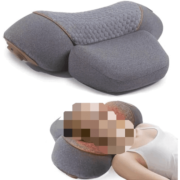 3-in-1 Neck Massager Pillow with Heat - Electric Deep Tissue Massage for Neck & Shoulder Pain Relief, Portable Hump Corrector, Memory Foam Massaging Pillow for Home, Car, Office$$Bedding