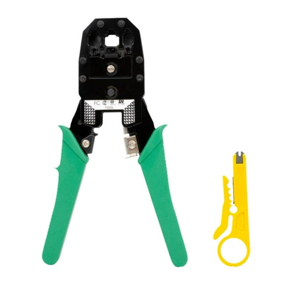 3-in-1 Network Crimping Tool with Wire Stripper & Cutter - Professional RJ45, RJ12, RJ11 Connector Crimper for Ethernet & Phone Cables