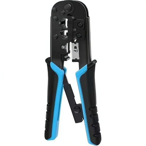 3-in-1 Network Wire Crimper, Cutter & Stripper, Alloy Steel Ratchet Tool