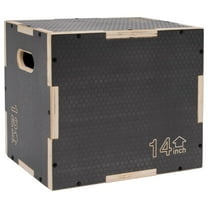 3 in 1 Non-Slip Wooden Plyo Box Plyometric Box Jumping Exercise, Multiple Sizes