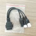 3in1 OBD2 adapter cable, 16pin to 6pin 4pin 3pin OBD diagnostic cable