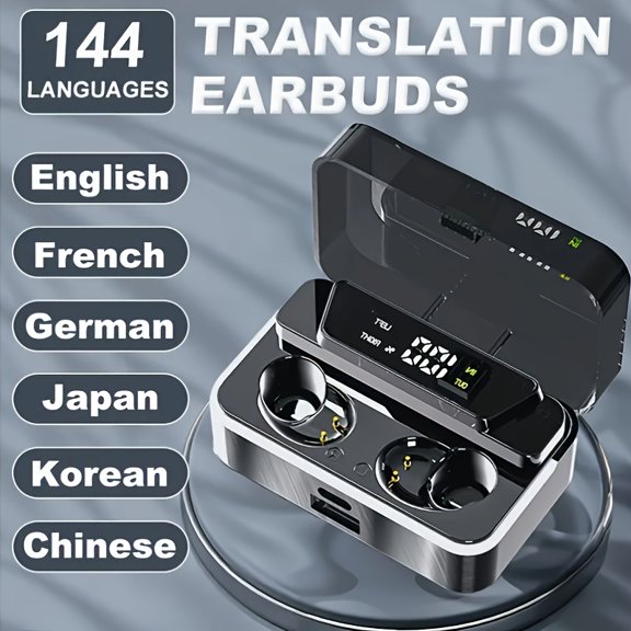 3-in-1 OWS Multi-Language AI Translation Headphones USB Recharge Real-Time Translate for Travel Business Study