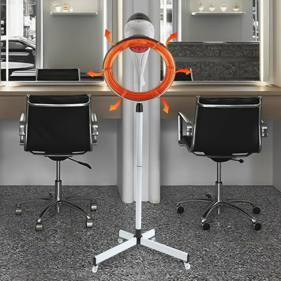 3-in-1 Orbital Infrared Hair Dryer, Multi-Function Hair Color Processor, Upright Professional Infrared Hair Dryer Accelerator, Salon Styling 950W，Gray