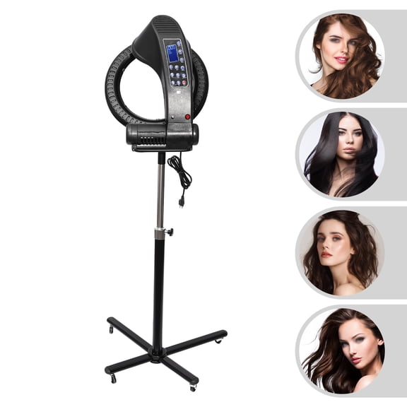 3-in-1 Orbiting Infrared Hair Dryer, 110V US Plug, 55.12-64.96in Adjustable Height, Digital Timer & Temp Control, 4-Wheel Base, Ideal for Salon Dyeing & Styling