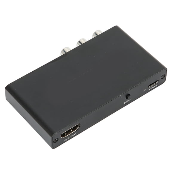 3 in 1 Out RCA to HD Multimedia Interface Converter 4K 3D Composite AV Switcher Box (6.69x3.94 in / 17x10 cm)