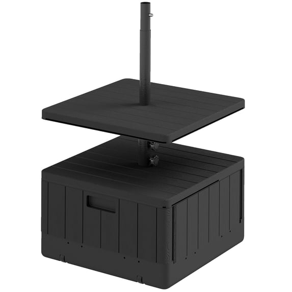 3-in-1 Outdoor Umbrella Base with Table Tray, Coffee End Table, Planter ...