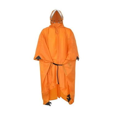 3 in 1 Outdoor Waterproof Hooded Raincoat for Camping Hiking Poncho Cloak