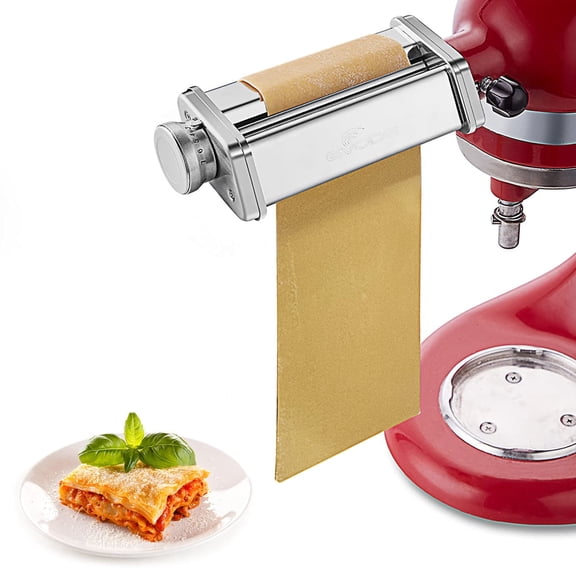 TOCOKEID Stainless Steel Pasta Roller Attachment for KitchenAid Stand Mixer - 8 Adjustable Thickness Settings
