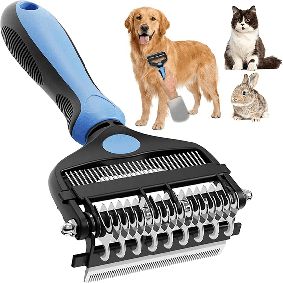 3-in-1 Pet Grooming Brush for Dogs & Cats Deshedding Dog Comb Pet Pro Grooming tool for Heavy Shedding Matted Fur