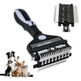 thumbnail image 1 of 3-in-1 Pet Grooming Brush with Undercoat Rake and Dematting Comb for Dogs and Cats, Effective Fur Removal for Long and Short Hair, 1 of 6