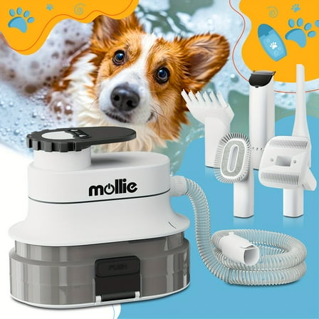 3-in-1 Pet Grooming Kit - Vacuum, Blow Dryer & Trimmer with 6 Tools & Guide Combs, Hair Collection for Dogs, Cats & Small Animals