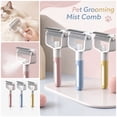 thumbnail image 1 of 3-in-1 Pet Grooming Mist Comb, Professional Undercoat Rake for Long Haired Dogs and Cats, Gentle Detangling Spray Thinning Brush, Dematting Tool for Loose Fur Shedding, 1-Pack, 1 of 8