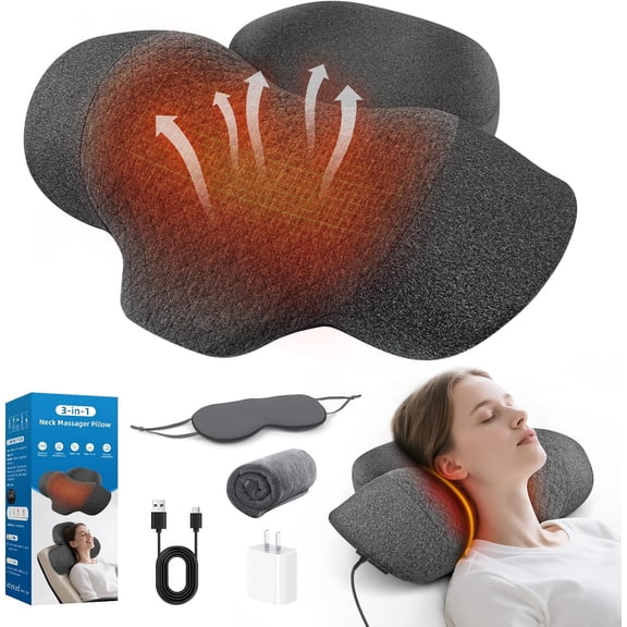 3-in-1 Pillow - Pillow Massage Hump with Heat,Vibration,Air Traction, for Hump Corrector,Hump Corrector for Women