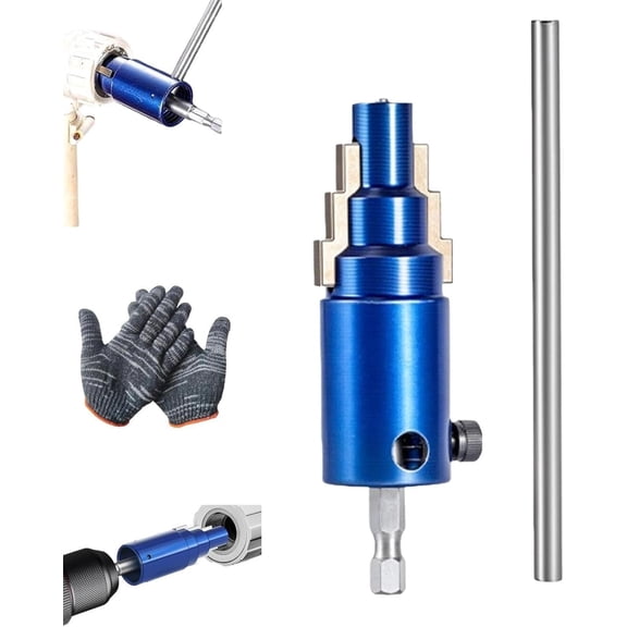 3-in-1 Pipe & Valve Extractor, 3-in-1 Plumbing Valve Removal Tool, Broken Pipe Extractor Tool, Electric Drill Manual Broken Pipes Valves Extractors Tools, For 1/2" 3/4" 1" Pipes (blue)