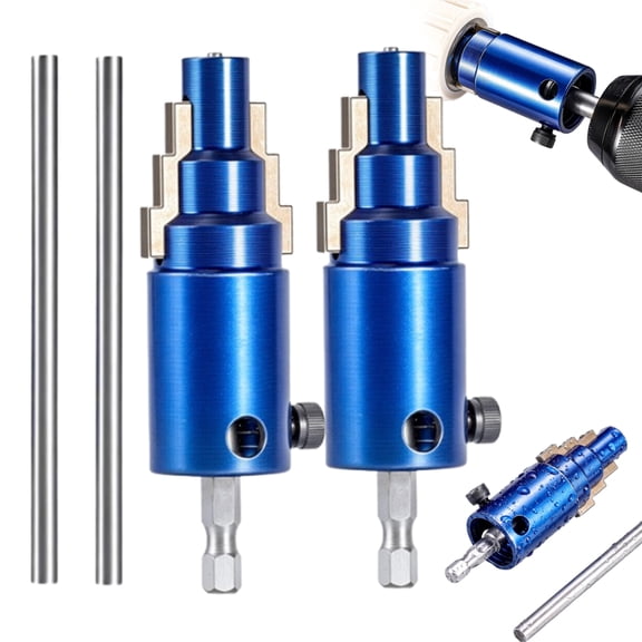 3-in-1 Pipe & Valve Extractor, Broken Pipe Extractor Tool, Adjustable Pipe Thread Remover for 1/2" 3/4" 1" Pipes - Removes Rusted Faucet Bolts, Angle Valves, Broken Nipples 2 Set