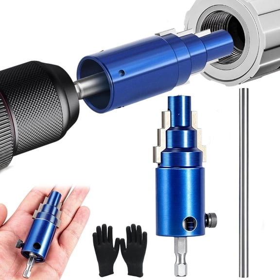 3-in-1 Pipe & Valve Extractor, Broken Pipe Extractor Tool, Adjustable Pipe Thread Remover for 1/2" 3/4" 1" Pipes - Removes Rusted Faucet Bolts, Angle Valves, Broken Nipples ,1 Set