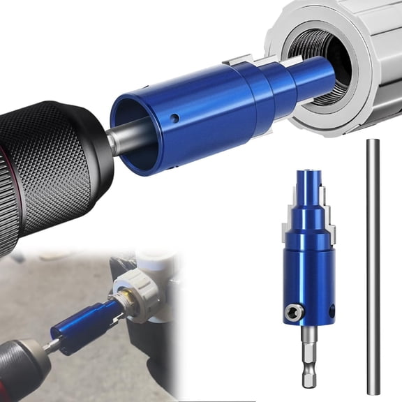 3-in-1 Pipe & Valve Extractor,Broken Pipe Extractor Tool | Steel Reverse Thread Remover for 1/2",3/4",1" ,Faucet Bolts PVC Plumbing Electric Drill Internal Wrench