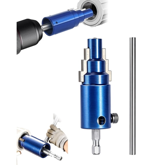 3-in-1 Pipe Valve Extractor, Broken Pipe Extractor Tool for Electric Drill and Manual Use, Pipe Repair Tool for Removing Rusted Pipes and Valves