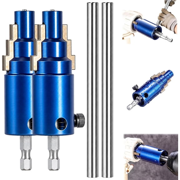 3-in-1 Pipe & Valve Extractor,Broken Tool for 1/2, 3/4 and 1 Inch Pipes,For drill or manual use to remove damaged pipe threads, faucet bolts, angle valves and broken nipples during plumbing