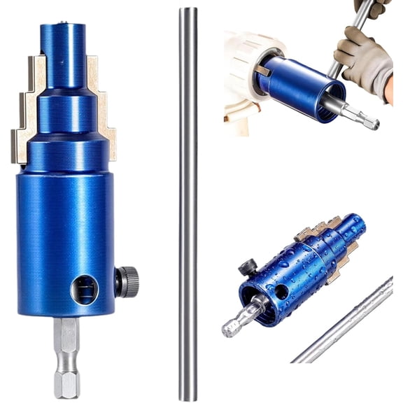 3-in-1 Pipe & Valve Extractor, Electric Drill Manual Broken Broken Pipe Extractor Tool, Removes Rusted Damaged Faucet Bolts Angle Valves 1/2",3/4",1"