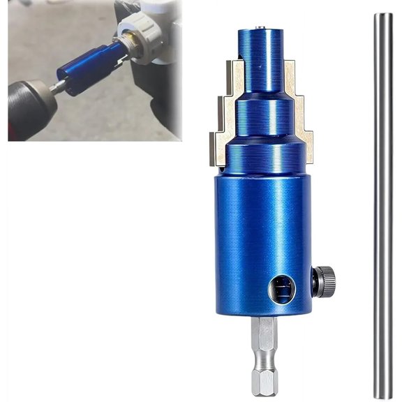 3-in-1 Pipe & Valve Extractor for Electric Drill & Manual Use - Adjustable Pipe Thread Remover for 1/2" 3/4" 1" Pipes - Removes Rusted Faucet Bolts, Angle Valves, Broken Nipples