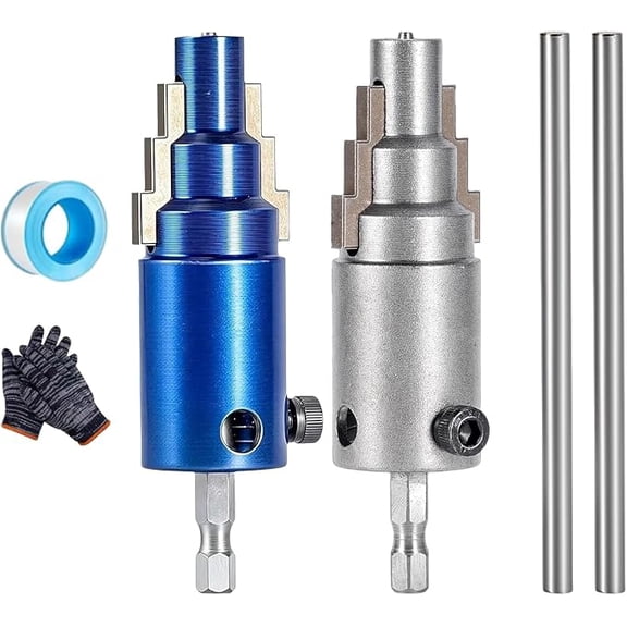 3-in-1 Pipe & Valve Extractor, New Broken Pipe Extractor Tool, Reverse Thread Remover for 1/2" 3/4" 1" Pipes, Electric Drill Internal Pipe Wrench for Rusted Damaged Faucet Bolts (MIX)
