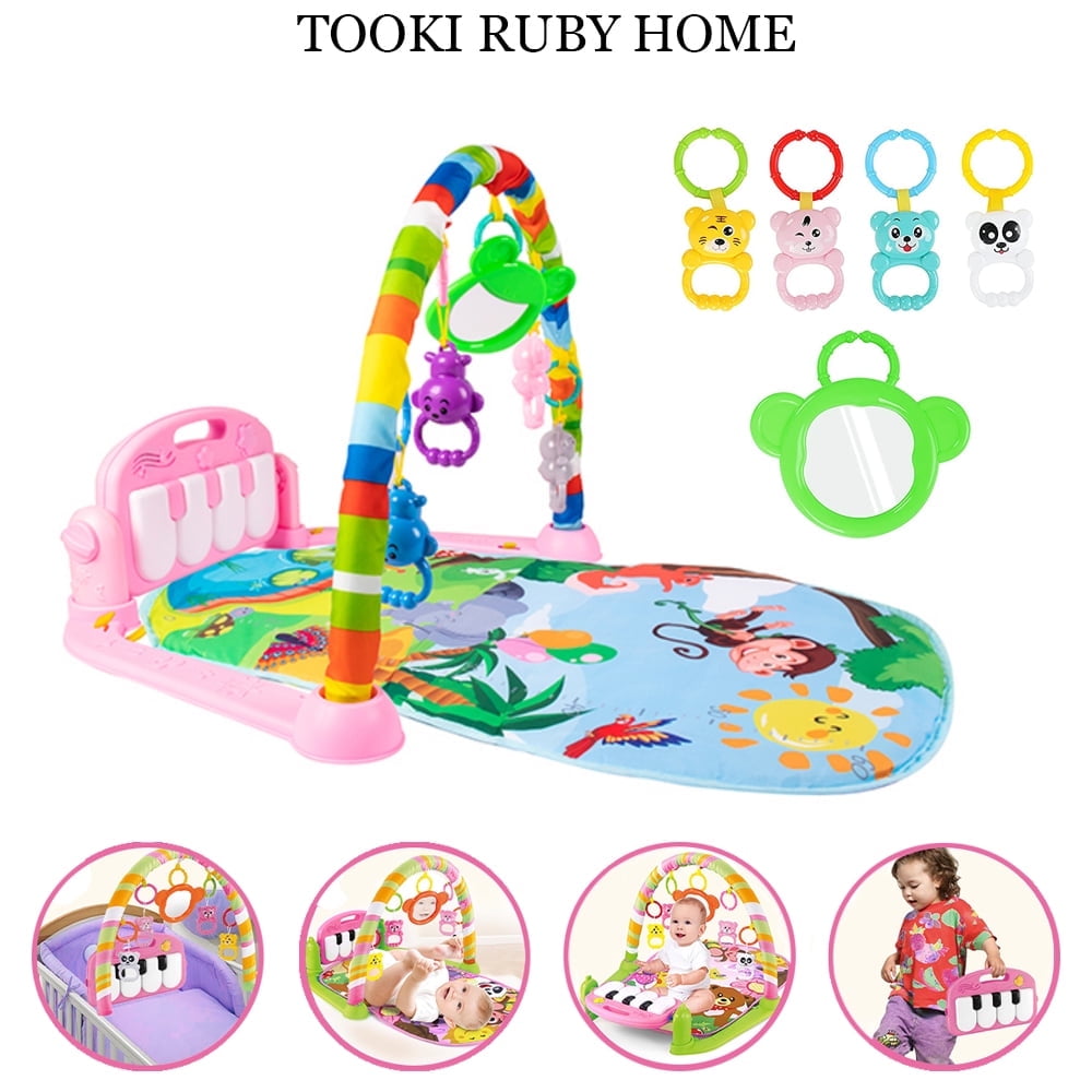 Newborn Infant 3 in 1 Playmat, Baby Gym Activity Center with Music
