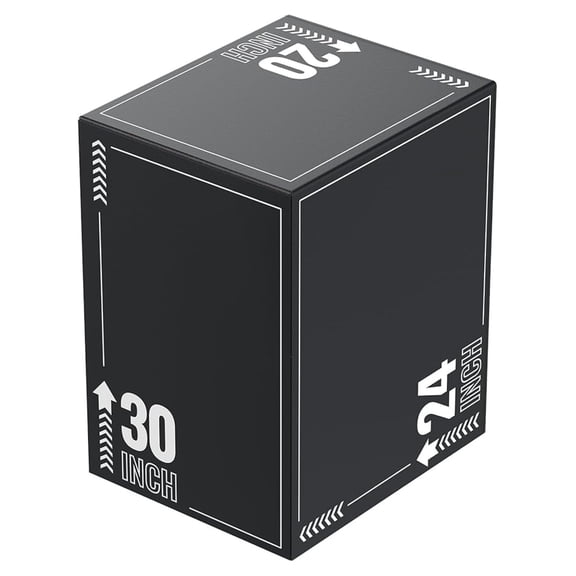3-in-1 Plyo Box - Foam Jump Box for Fitness, 20" 24" 30", Non-Slip Surface - Squats, Box Jumps, Home Gym Equipment