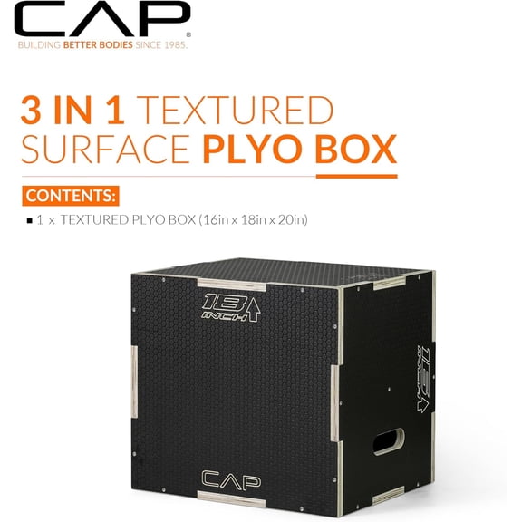 3-in-1 Plyometric Box | Non-Slip Surface for Home Gym Workouts