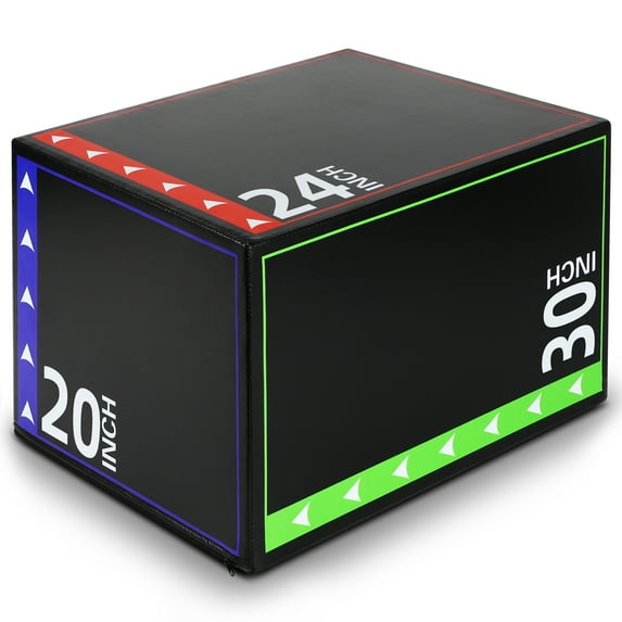 3 in 1 Plyometric Jump Box,High Density EPE Foam Core for Home Gym