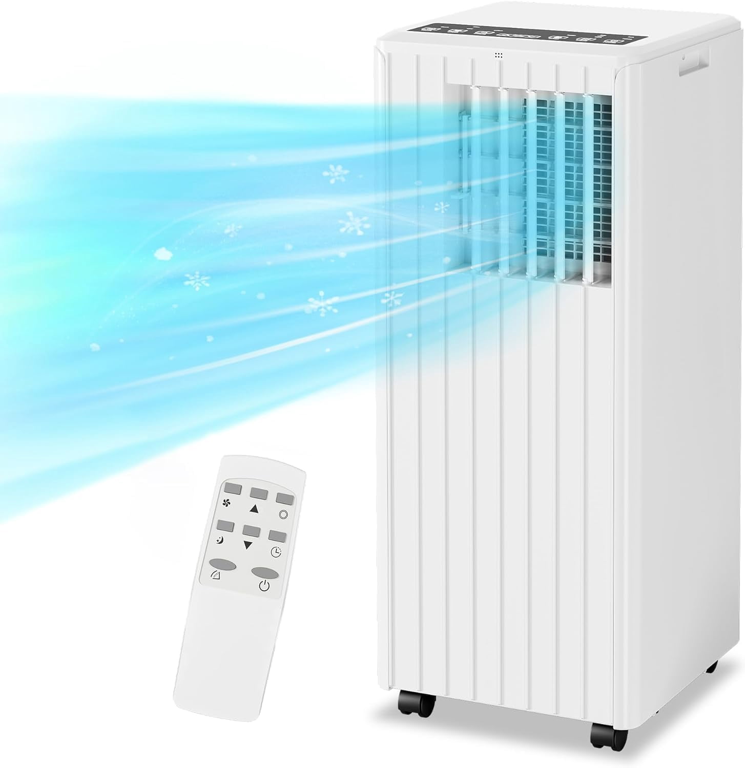 3-in-1 Portable Air Conditioner - 8,000 BTUs, Fan Function, LED Display ...