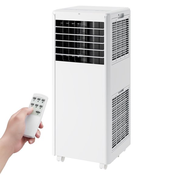3 in 1 Portable Air Conditioner - 8000 BTU Cooling Unit with Remote Control, Dehumidifier, Sleep Mode & Window Kit - Perfect for Home and Office Use