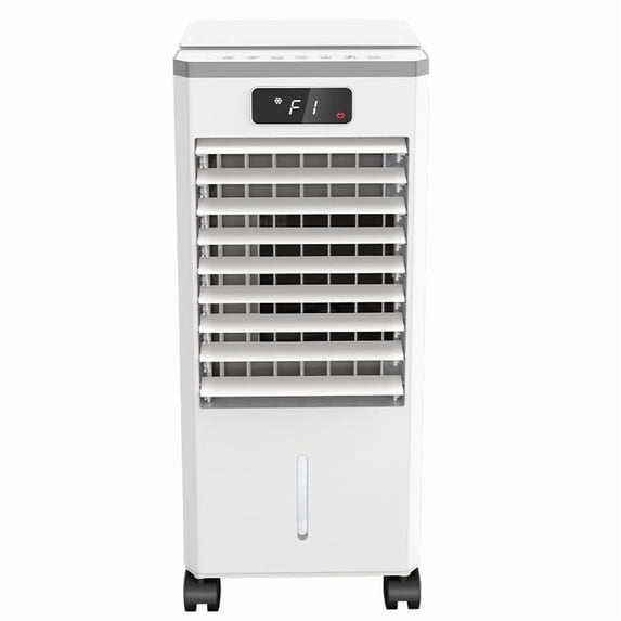 3-in-1 Portable Air Conditioner & Marsh Cooler - 7L Detachable Water Tank, 3 Speeds, 3 Modes, 120° Oscillation, 12H Timer, Remote & Touch Control, Ice Boxes - Whisper-Quiet Fan, White