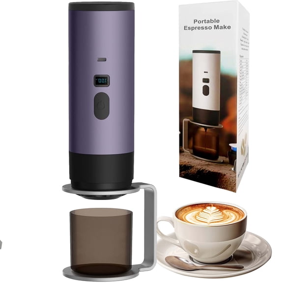 3-in-1 Portable Coffee Maker - 20 Bar Self-Heating Travel Espresso Machine Compatible with Ground Coffee - for Camping Office Commute